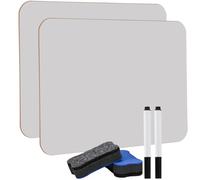 Hisredsun 2 Pack Petit Tableau Blanc Effaçable à Sec, 21 X 29,7cm Ardoise Blanche Effacable,Double Face Mini Tableau Blanc Avec 2 Stylos Et 2 Gommes,Portables Durables Pour Etudiants, Salle De Classe
