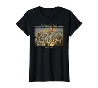 Histoire du 54e régiment de Guerre Civile du Massachusetts de Fort Wagner T-Shirt Graphique avec Valeur, Femme, Noir, S