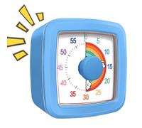Hitburu 60 Minutes Minuteur Visuel | Compte à Rebours Mécanique pour et Adultes | Chronomètre Mécanique Salle de estion du Temps Outil Pédagogique Bureau Réunion Lecture Maison Cuisine Examen