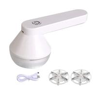 Hitburu Peluche Électrique Rechargeable,Rasoir Charpie, Appareil Coupe Bouloches Électrique Rechargeable avec 2 Lame Rechange Pinceau pour Tapis,Pulls,Canapé,Couverture
