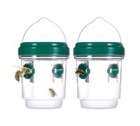 Hitopin Piege Frelon Asiatique, Piège à guêpes avec Lampe Solaire, Piège Vivant écologique à Suspendre, Suspendre Solaire piege a frelon, pour Jardin Balcon Moustique, Mouche, Moucheron(2*Vert)