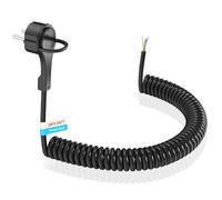 HITRENDS Rallonge Schuko plate noire de 3 m, 230 V/16 A, max 3 m, utilisation en intérieur, VDE, CE, ROHS, compatible avec les prises de courant européennes standard