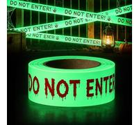 HIULLEN Ruban d'Avertissement d'halloween, 5 CM x 5 M Horror Barrier Tape, | Halloween Ruban de Signalisation avec DO NOT ENTER pour La Maison Hantée Décoration Fête Vampire Zone Dangereuse & Party
