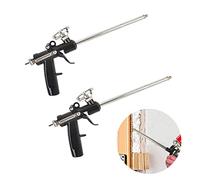 HIUOUIH Pistolet Mousse Polyurethane 2 Pièces Pistolet Mousse Expansive Pistolable PU Professionnel pour le Calfeutrage Remplissage L'étanchéité, Noir