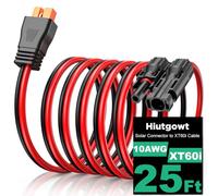 Hiutgowt Oududianzi Câble solaire XT60i 10 AWG 7,6 m, câble solaire vers XT60i 30 15 20 30 40 15 m Connecteur de panneau solaire vers XT60i Câble de charge XT60i pour station d'alimentation portable -