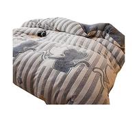 Hiver Chaud Bébé Bambin Enfants Flanelle Toison Housse de Couette avec Fermeture éclair, Animal Chat Fleur Orange Housse de Couette 150x200cm (Chat)