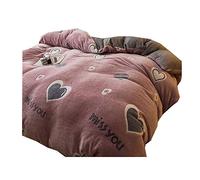 Hiver Chaud Bébé Bambin Enfants Flanelle Toison Housse de Couette avec Fermeture éclair, Animal Chat Fleur Orange Housse de Couette 150x200cm (l'amour)