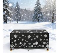 Hiver Housse Salon de Jardin Imperméable 420D, 365x120x90cm/LxWxH Protection Meubles Extérieur Anti-UV Coupe-Vent Protection contre le froid, Bâche Carré Noir avec Cordon