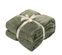 Hixingo Couverture Douce et Confortable, Grille d'ananas Plaid Polaire Plaid Tout Doux Couverture Chaude Polaire, Douce et Moelleuse pour Canapé-Lit et Canapé (Vert Kaki,200x230cm)