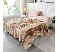 Hixingo Couverture Douce et Confortable Plaid Polaire Plaid Tout Doux Couverture Chaude Polaire, Motif Marbré - Douce Et Moelleuse pour Canapé-Lit et Canapé (Marron Clair,200x230cm)