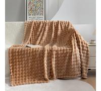 Hixingo Couverture Douce et Confortable Plaid Polaire Plaid Tout Doux Couverture Chaude Polaire, Poilu Douce Et Moelleuse pour Canapé-Lit et Canapé (Camel,70x100cm)