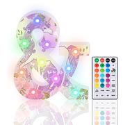 HIYAA Lettres lumineuses LED à paillettes - 18 couleurs changeantes - Avec télécommande - Cadeau pour filles, anniversaire, bar, fête de mariage, Noël, Saint-Valentin, décoration de table murale