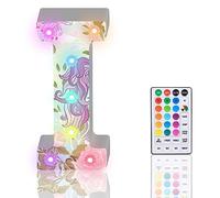 HIYAA Lettres lumineuses LED à paillettes, 18 couleurs changeantes, panneau de l'alphabet en diamant avec télécommande, cadeau pour filles, anniversaire, bar, fête de mariage, Noël, Saint-Valentin,