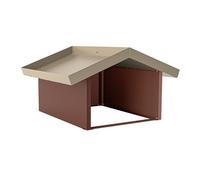 hiyard Mährobotergarage angle / Garage pour robot de tonte & toit de protection résistant aux intempéries pour robot de tonte / beige perle & brun rouille / longueur 777 mm - largeur 890 mm - hauteur