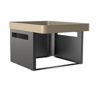 hiyard Mährobotergarage plain / Garage pour robot de tonte & toit de protection résistant aux intempéries pour robot de tonte / noir mat & beige perle / Longueur 892 mm - Largeur 646 mm - Hauteur 444 