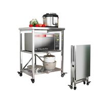 HIYOUGO Chariot en Acier Inoxydable, 3 Etages Chariot De Service Desserte Débarrassage Restaurant Restauration Cantine Cuisine INOX Vaisselle pour Restaurant Hôpital Train (Taille : 60X45X80CM)