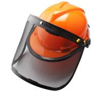 HiyyFloy Casque De Sécurité pour Débroussailleuse, Casque De Protection pour Tronçonneuse, Masque De Protection De Sécurité, Accessoires De Tondeuse À Gazon pour Foresterie