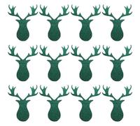 HiyyFloy Lot de 12 Porte-ustensiles De Noël, Porte-Couverts en Forme d'arbre De Noël, Organiseur De Couverts De Poche, Couteaux, Fourchettes, Sacs À Couverts en Feutre De Renne