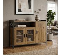 HIYYIH Armoire de cuisine, 110 x 33 x 75 cm, buffet avec étagères, armoire de salle à manger avec compartiment ouvert, buffet de cuisine avec espace de rangement multicouche, armoire de cuisine de