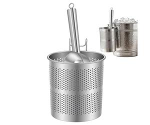Hjatirace Pelle à glace et son support - Pelle En Acier Inoxydable Avec Support | Cuillère pour machine à glaçons - Pour Le Seau De Glace, Bar De La Maison, Réfrigérateur, Fêtes, Camping Et Mariages