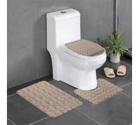 HJFCZH Lot de 3 tapis de bain en peluche absorbant et antidérapant avec motif coquetier, nouilles, ramen, 61 x 40,6 cm