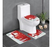 HJFCZH Lot de 3 tapis de salle de bain ultra doux et absorbants pour plus de confort et de style Motif Merry Christmas Day Prints 61 x 40,6 cm