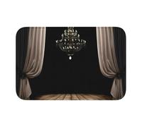 HJFCZH Tapis d'ourlet imprimé lustre de salle de bal 40 x 60 cm - Housse de bain en polyester durable avec dos antidérapant pour salle de bain, meuble-lavabo et suites d'invités
