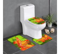 HJFCZH Tiger Lily Prints Lot de 3 tapis de salle de bain ultra doux et absorbants pour plus de confort et de style 61 x 40,6 cm