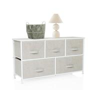 Commode FOLDAR 100 x 30 x 55 cm 5 compartiments gris hjh LIVING Gris G