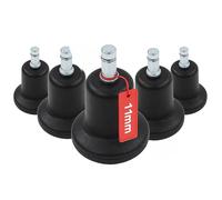 5 x STAND Nr. 11 | 11 mm | tous les sols - Patins de chaise Noir