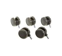 Hjh office 619010 5 roulettes pour sols durs pour siège de bureau 11 mm / 65 mm