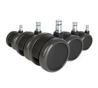 5x ROLO FREE 10mm/65mm Sols durs - Roulettes Noir