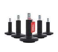 hjh Office 619040 Patins Glisseurs Stato-m Noir Tige 11mm pour Chaise de Bureau et Meubles Lot de 5
