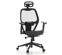 AIR-PORT | Dossier en tissu filet | Assise en tissu filet - Siège de bureau de qualité professionnelle Noir