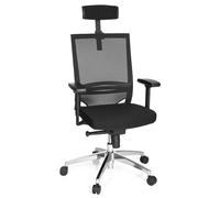 PORTO MAX HIGH tissu/tissu maille - Siège de bureau de qualité professionnelle Noir