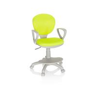hjh OFFICE 671011 Chaise de Bureau pour Enfant Kid Colour G1 Fauteuil pivotant avec Repose-Pieds et Assise réglable en Hauteur, Ergonomique, Tissu Vert/Gris
