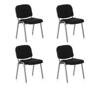 XT 600 lot de 4 - Chaise à quatre pieds argent / noir