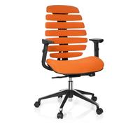 Chaise de bureau / Chaise pivotante ERGO LINE II tissu orange hjh OFFICE Orange G