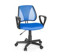 hjh OFFICE 725100 Chaise de Bureau pivotante pour Enfant KIDDY CD Dossier réglable en Hauteur, Tissu Maille Bleu