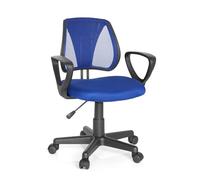 hjh OFFICE 725101 Chaise de Bureau pivotante pour Enfant KIDDY CD Dossier réglable en Hauteur, Tissu Maille Bleu foncé