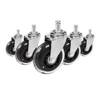 5x ROLO SKATE CT 11mm/75mm Sols durs - Roulettes argent / transparent
