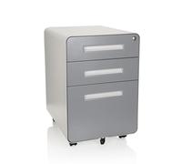 COLOR PLUS I | Métal - Caisson sur roulettes blanc / gris