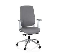 Chaise de bureau / chaise pivotante T4 WHITE tissu gris hjh OFFICE Gris G