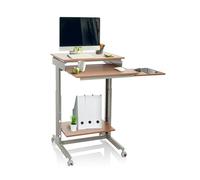 WORKSTATION | 60x50 - Bureau assis-debout Hêtre/gris