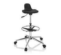 TOP WORK 03 I - Tabouret pivotant Noir