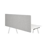 hjh OFFICE 891009 Paravent Acoustique pour Bureau FLEXMIUT D 62 x 160 cm, Panneau de séparation, Cloison, Tissu Gris Clair