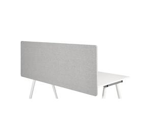 hjh OFFICE 891009 Paravent Acoustique pour Bureau FLEXMIUT D 62 x 160 cm, Panneau de séparation, Cloison, Tissu Gris Clair