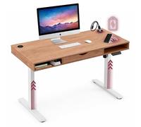 Worktime Style | 120x60 - Bureau réglable en hauteur électriquement Chêne/Blanc