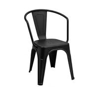 hjh OFFICE Chaise de bistro empilable, chaise de cuisine au design industriel