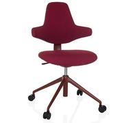 hjh OFFICE Chaise de Bureau Design, Ergonomique PALIANO Chaise de Travail avec Dossier croisé Flexible et réglage de la Hauteur d'assise, Rouge